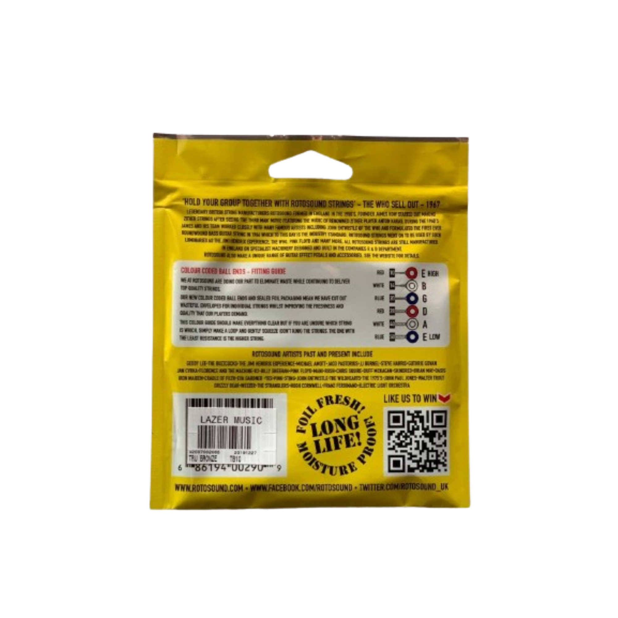 Rotosound Tru Bronze Acoustic Extra Light Guitar Strings